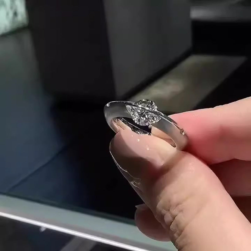 1pc Rotatable Ring for Women - Adjustable Stainless Steel Band with Sparkling Cubic Zirconia, Vintage Elegant Design for Daily Wear & Gift Giving, Year-Round Versatile Accessory, Gift for Her, Sophisticated Style, Durable Jewelry