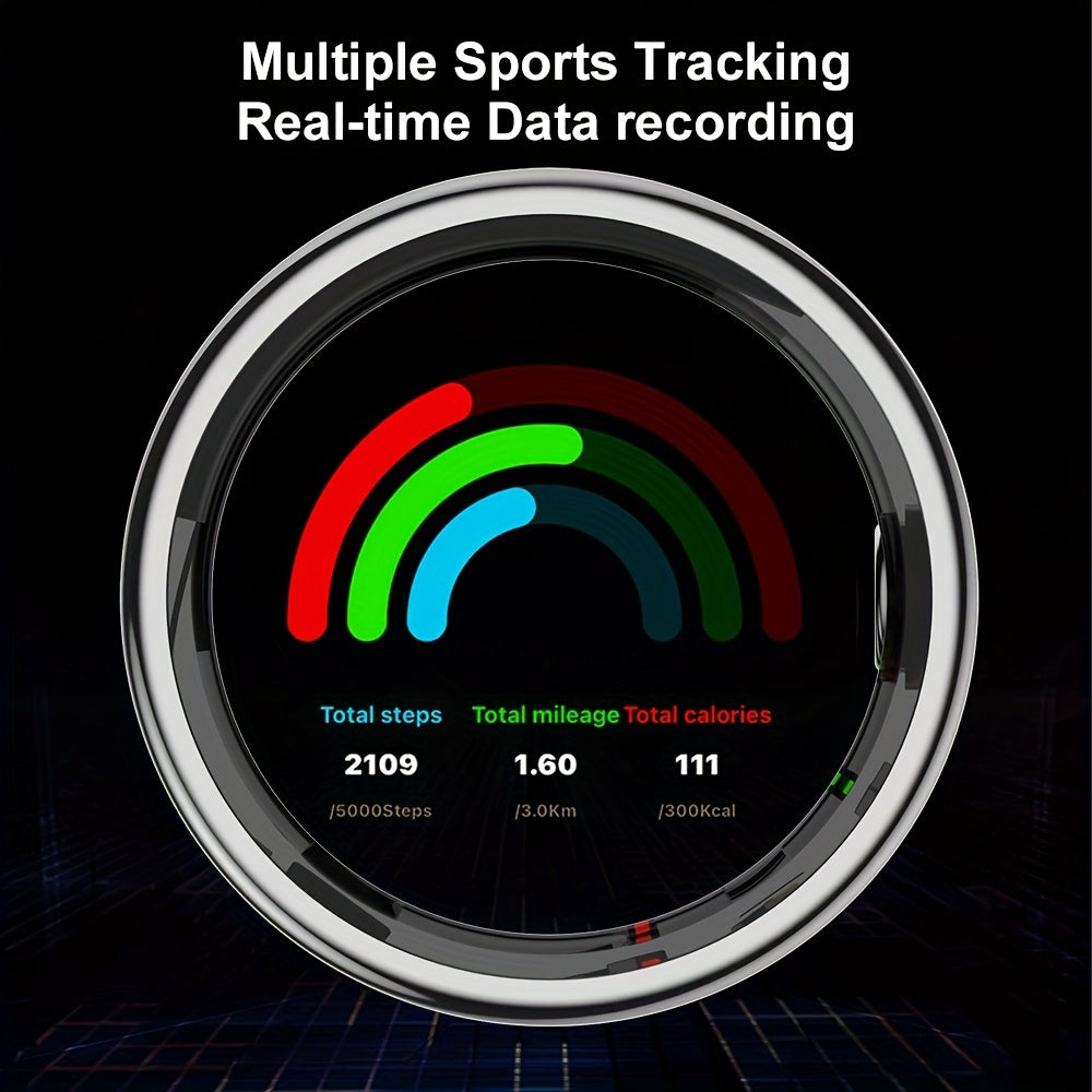 Youth Demon Smart Ring with 5ATM High Quality, Touch Screen, Lightweight Design, and Modern Look. Ideal for Business, Sports and Other Occasions, with Various Sports Modes. A Great Gift for Friends and Family.