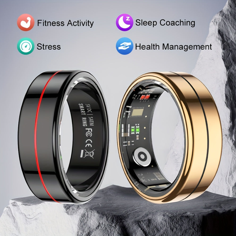 Youth Demon Smart Ring with 5ATM High Quality, Touch Screen, Lightweight Design, and Modern Look. Ideal for Business, Sports and Other Occasions, with Various Sports Modes. A Great Gift for Friends and Family.
