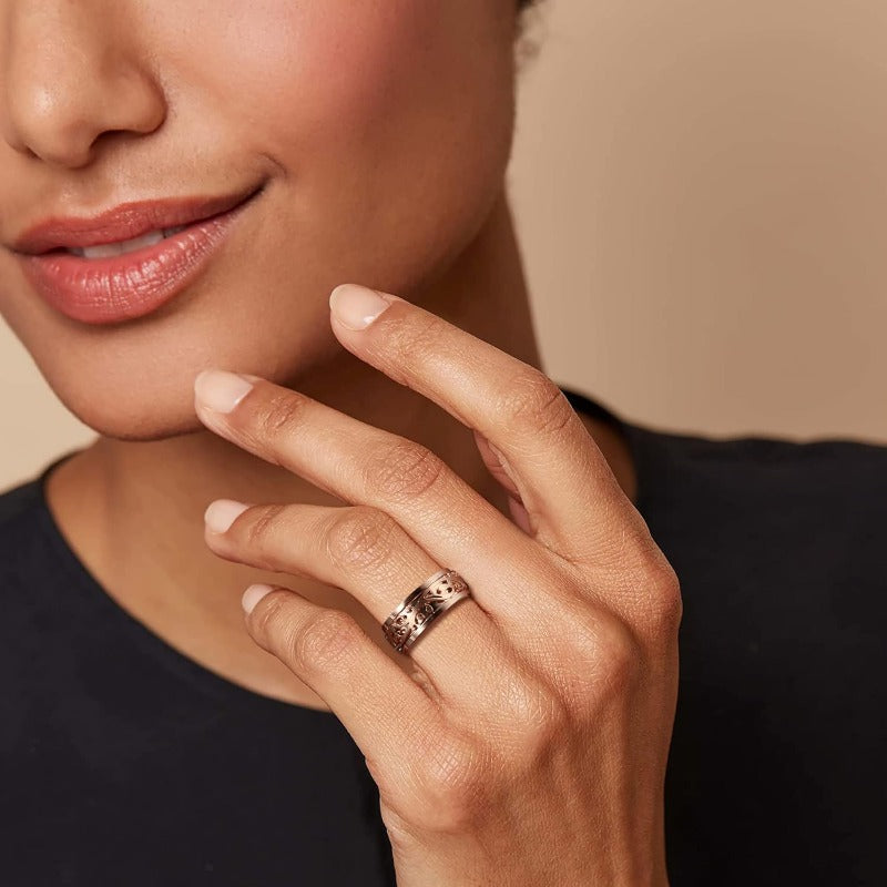 3pcs 316L Stainless Steel Fidget Spinner Rings - Moon & Star Design, Celtic-Inspired Stress-Relieving Spinning Rings for Women & Men, Ideal for Gifting, Sports & Casual Attire, Casual Attire Rings|Stainless Steel Rings|Durable Rings, Fidget Spinner Rings