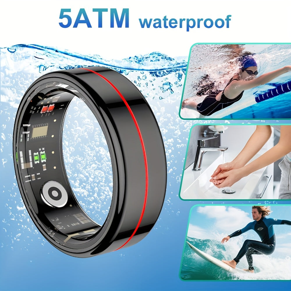 Youth Demon Smart Ring with 5ATM High Quality, Touch Screen, Lightweight Design, and Modern Look. Ideal for Business, Sports and Other Occasions, with Various Sports Modes. A Great Gift for Friends and Family.